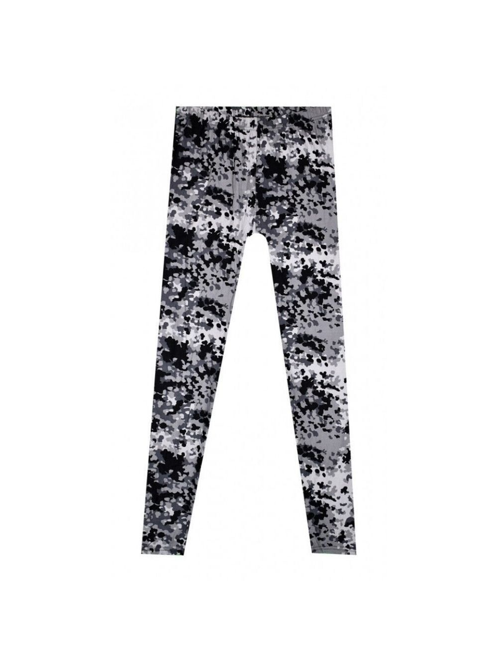 Leggings GRAY & Black Camo Print Full Length Size 2-10 NWT